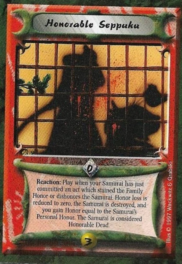 L5R : STRATEGY : Honorable Seppuku (Crimson and Jade R.C. (CaJ)) - "FIXED REPRINT"