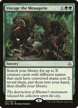 Magic : The Gathering (MTG) : Uncage the Menagerie (Hour of Devastation (HOU)) - M