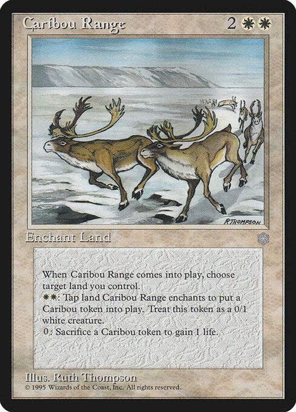 Magic : The Gathering (MTG) : Caribou Range (GLOSSY Ice Age (ICEGL)) - R (SPLD+)