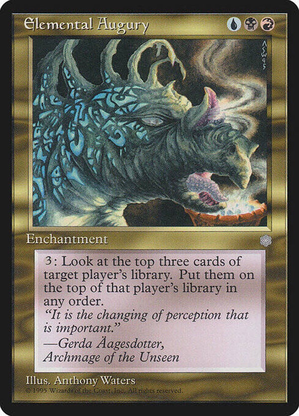 Magic : The Gathering (MTG) : Elemental Augury (GLOSSY Ice Age (ICEGL)) - R (SPLD-PLD)