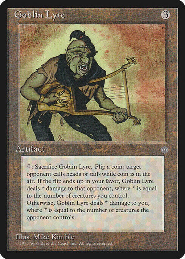 Magic : The Gathering (MTG) : Goblin Lyre (GLOSSY Ice Age (ICEGL)) - R  (POOR)