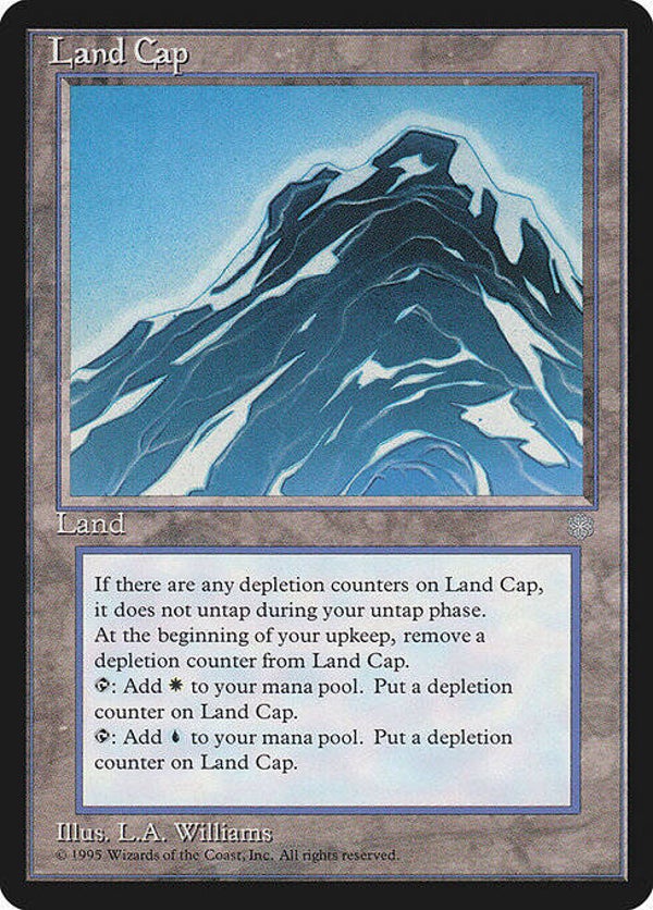 Magic : The Gathering (MTG) : Land Cap (GLOSSY Ice Age (ICEGL)) - R  (SPLD+)