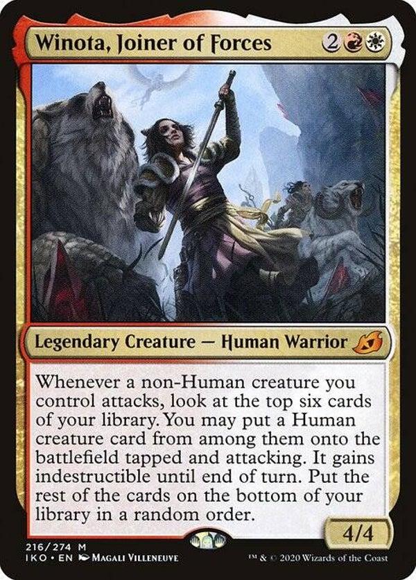 Magic : The Gathering (MTG) : Winota, Joiner of Forces (Ikoria: Lair of Behemoths (IKO)) - M