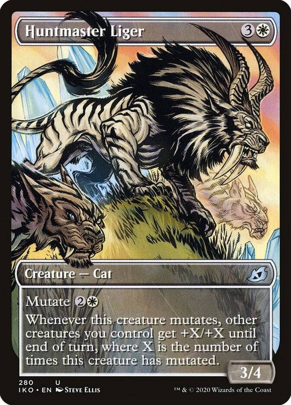 Magic the Gathering (MTG) : Huntmaster Liger (V.1) (Ikoria: Lair of Behemoths (IKO)) (Extra : 280) - U - FOIL