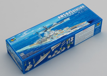 TRUMPETER : REF : 05379 : 1:350 : UK : HMS Resolution (Royal Sovereign-class Battleship (Cuirassier)) pic
