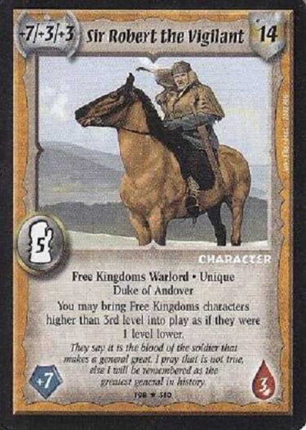 Warlord Saga of the Storm : Sir Robert the Vigilant (NOV Deck special)