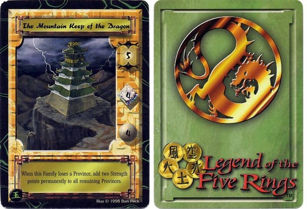 L5R : STRONGHOLD : The Mountain Keep of the Dragon - (Promo JADE 1998) - MON BACK