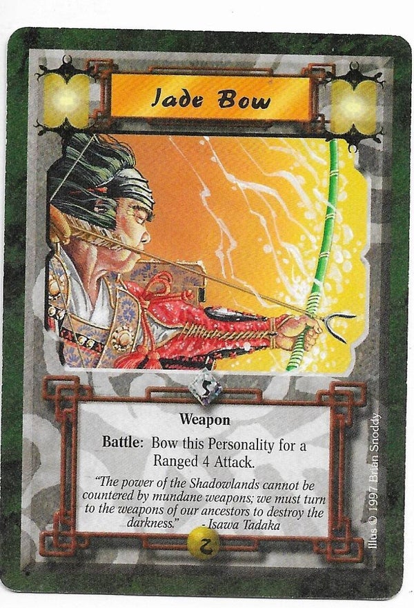 L5R : ITEM : Jade Bow (Crimson and Jade R.C. (CaJ)) - "FIXED REPRINT"