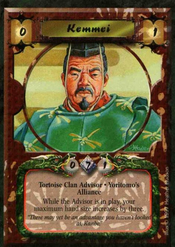 L5R : CLAN : MANTIS (Yoritomo's Alliance) : Kemmei (Crimson and Jade R.C. (CaJ)) - "FIXED REPRINT"