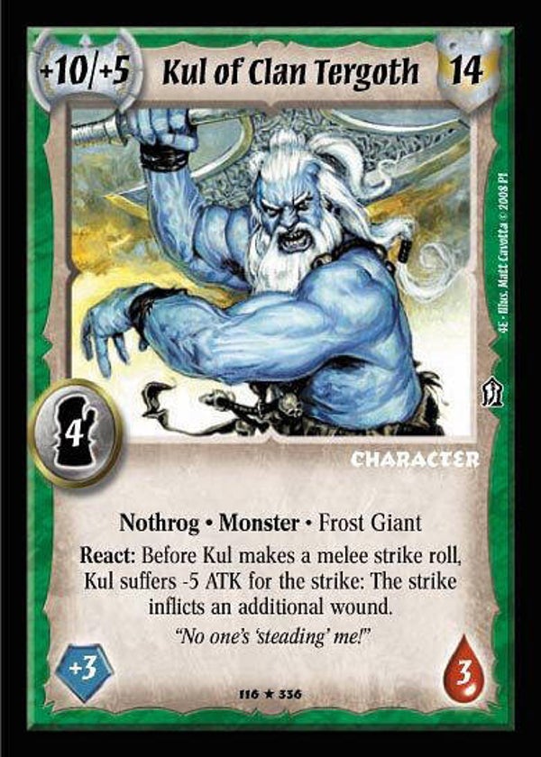 Warlord Saga of the Storm : Kul of Clan Tergoth - R - 4E