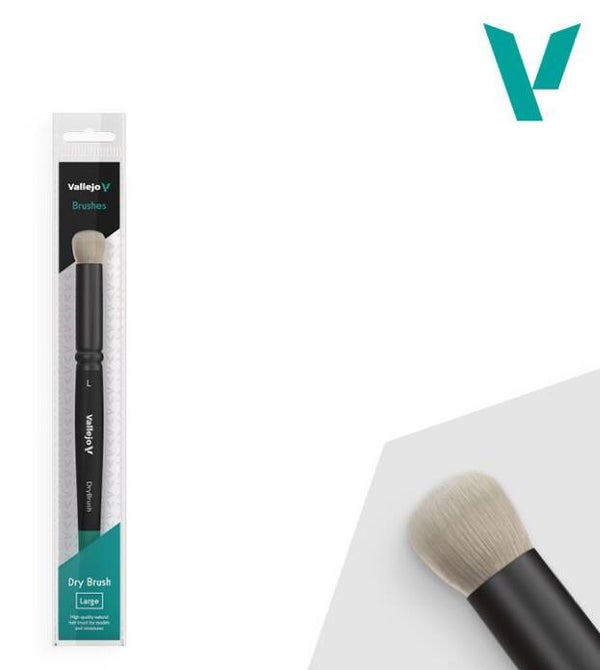 VALLEJO : BRUSH : REF : B07003 : DRY BRUSH SERIE : Natural Hair Dry Brush (LARGE)