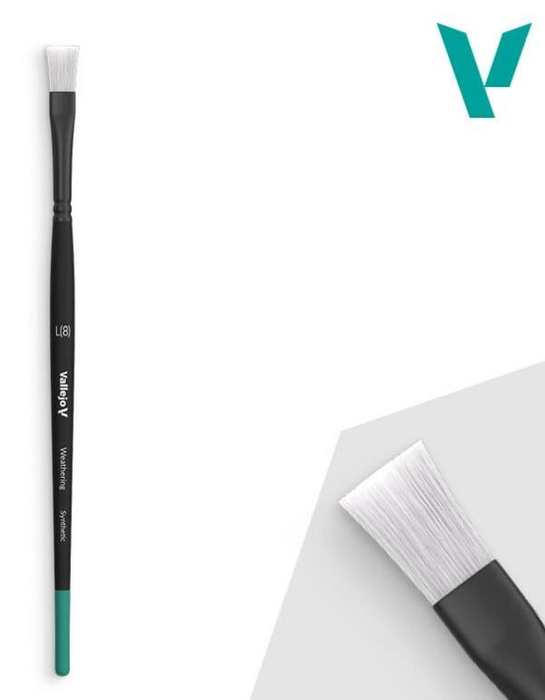 VALLEJO : BRUSH : REF : B09003 : WEATHERING FLAT SERIE : Synthetic Brush (LARGE) (8)