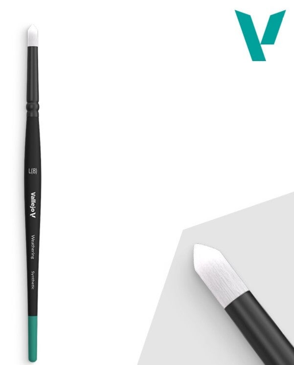 VALLEJO : BRUSH : REF : B08003 : WEATHERING ROUND SERIE : Synthetic Brush (LARGE) (8)