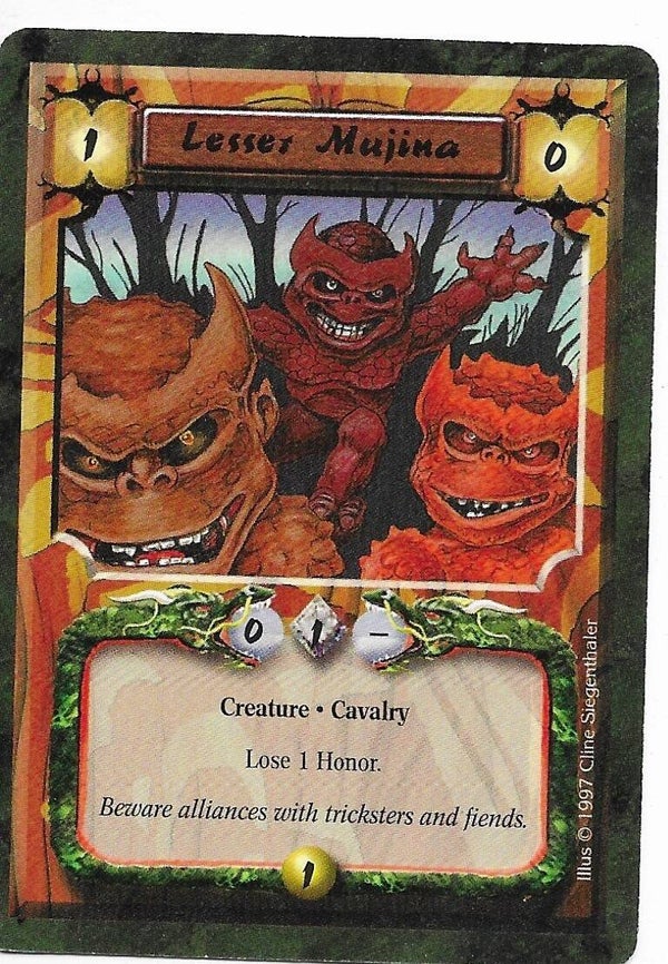 L5R : FOLLOWER : Lesser Mujina (Crimson and Jade R.C. (CaJ)) - "FIXED REPRINT"