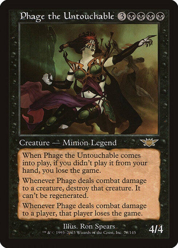 Magic : The Gathering (MTG) : Phage the Untouchable (Legions (LGN)) - R
