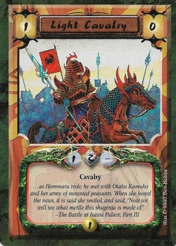L5R : FOLLOWER : Light Cavalry (Crimson and Jade R.C. (CaJ)) - "FIXED REPRINT"