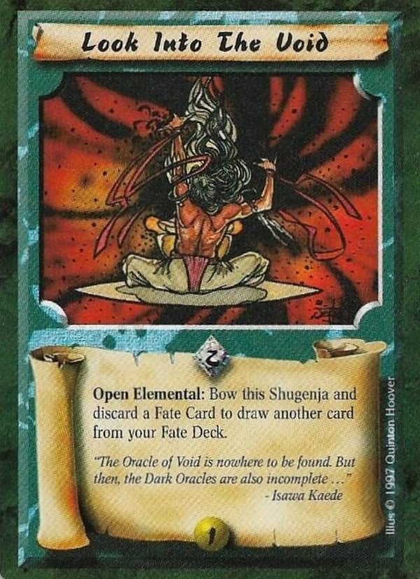 L5R : SPELL : Look Into the Void (Crimson and Jade R.C. (CaJ)) - "FIXED REPRINT"