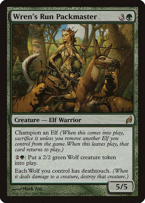 Magic : The Gathering (MTG) : Wren's Run Packmaster (Lorwyn (LRW)) - R  (POOR)