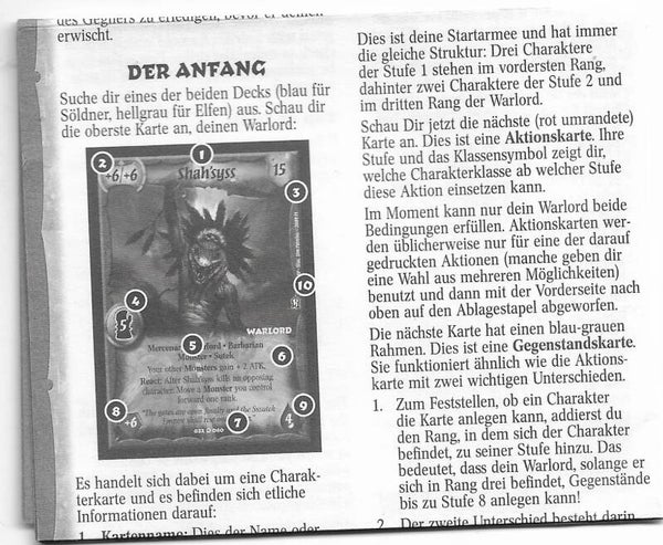 Warlord Saga of the Storm (CCG) : 4E Small Rule book Learn to play (LTP german version)