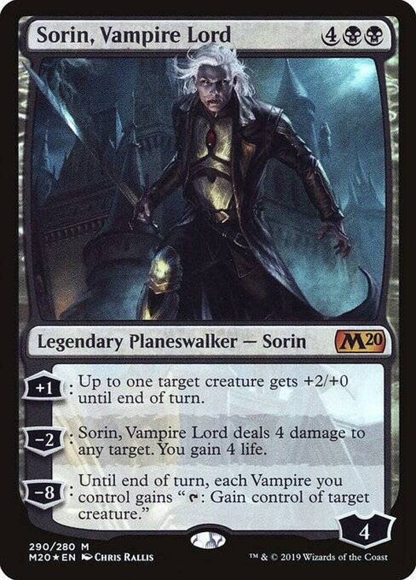Magic the Gathering (MTG) : Sorin, Vampire Lord (Core Set 2020 (Extra : 290/280)) - M - FOIL