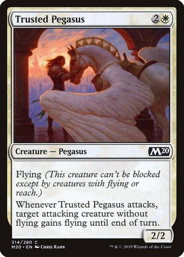Magic the Gathering (MTG) : Trusted Pegasus (Core Set 2020 (Extra : 314/280)) - C