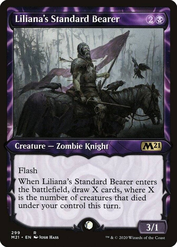 Magic the Gathering (MTG) : Liliana's Standard Bearer (Core Set 2021 (Extra : 299)) - R