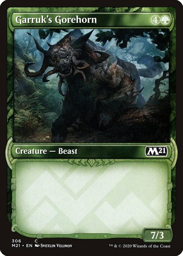 Magic the Gathering (MTG) : Garruk's Gorehorn (Core Set 2021 (Extra : 306)) - C - FOIL