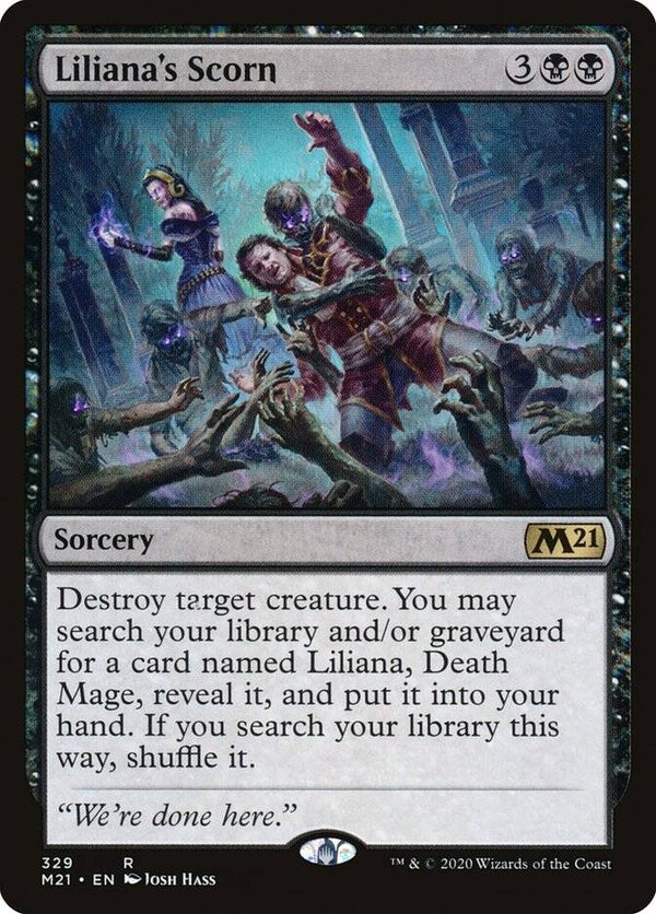 Magic the Gathering (MTG) : Liliana's Scorn (Core Set 2021 (Extra : 329)) - R