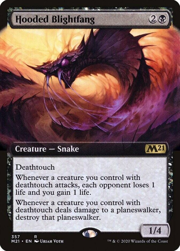 Magic the Gathering (MTG) : Hooded Blightfang (Core Set 2021 (Extra : 357)) - R - FOIL
