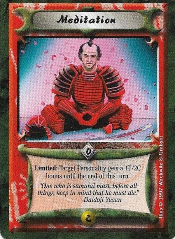 L5R : STRATEGY : Meditation (Crimson and Jade R.C. (CaJ)) - "FIXED REPRINT"