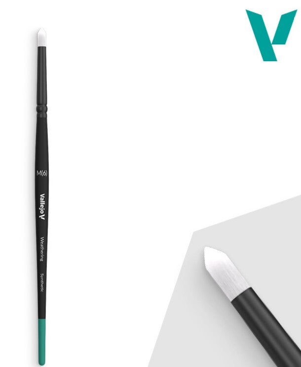 VALLEJO : BRUSH : REF : B08002 : WEATHERING ROUND SERIE : Synthetic Brush (MEDIUM) (6)