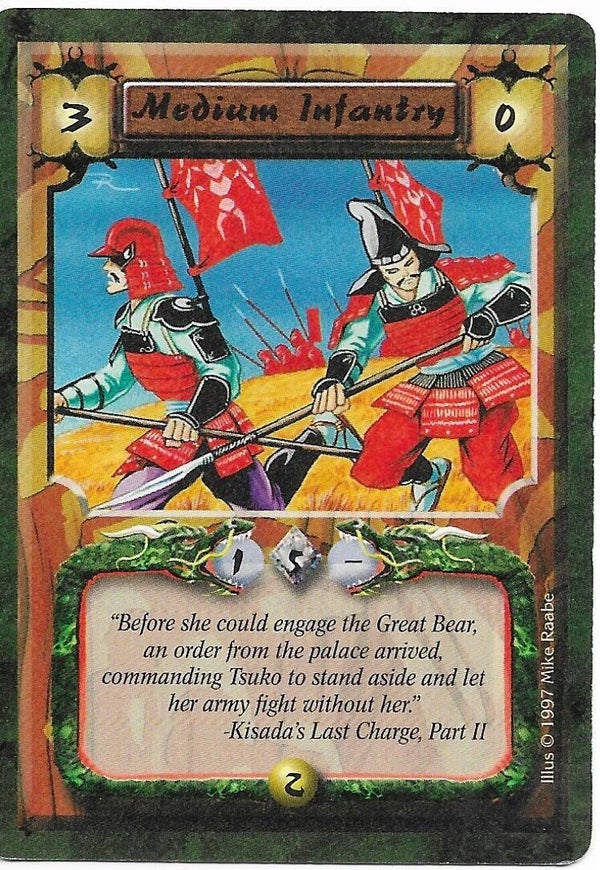 L5R : FOLLOWER : Medium Infantry (Crimson and Jade R.C. (CaJ)) - "FIXED REPRINT"