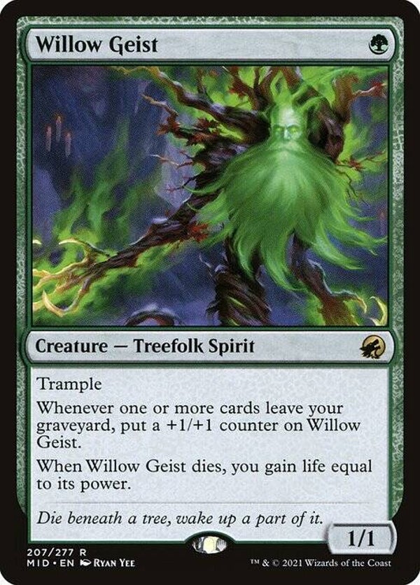 Magic the Gathering (MTG) : Willow Geist (Innistrad : Midnight Hunt (MID)) - R - FOIL