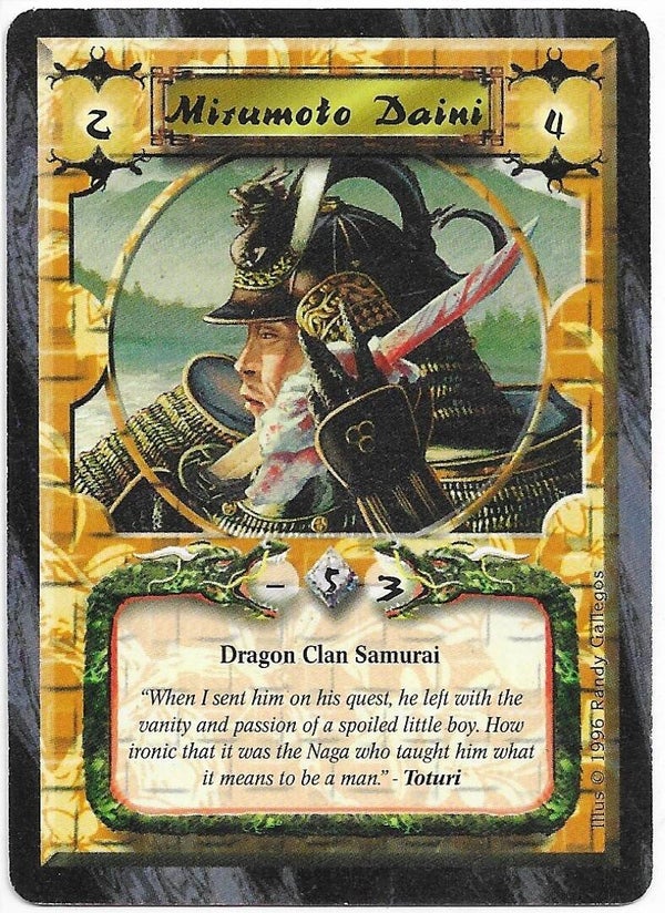 L5R : CLAN : DRAGON : Mirumoto Daini (Anvil of Despair R.C. (AoD)) - "FIXED REPRINT"