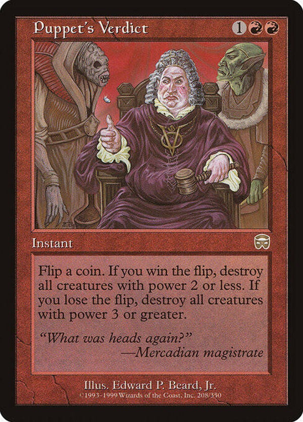 Magic : The Gathering (MTG) : Puppet's Verdict (Mercadian Masques (MMQ)) - R