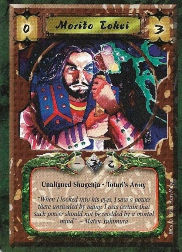 L5R : CLAN : TORURI'S ARMY : Morito Tokei (Crimson and Jade R.C. (CaJ)) - "FIXED REPRINT"