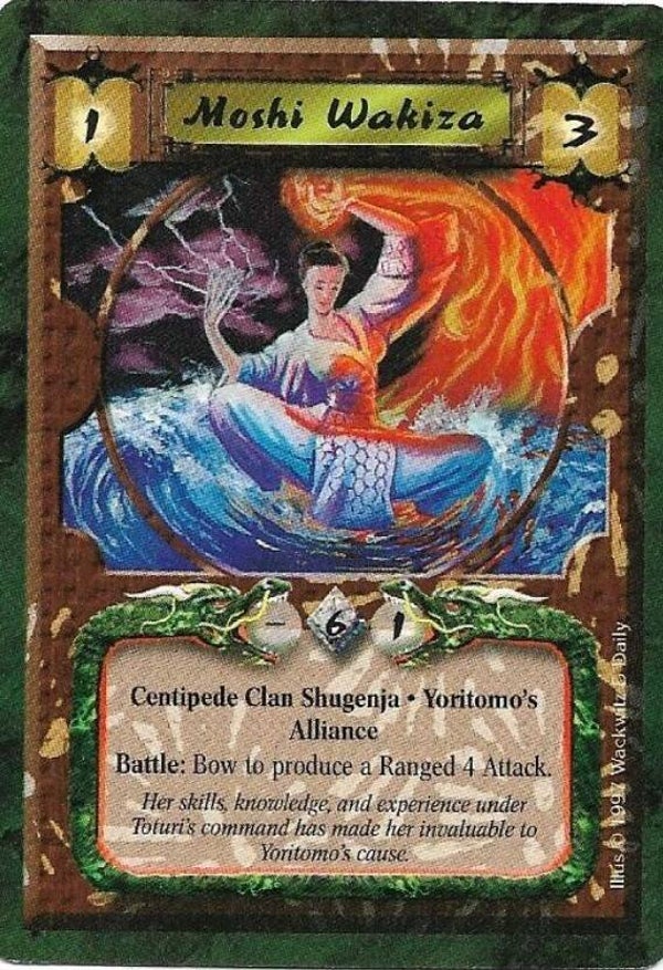L5R : CLAN : MANTIS (Yoritomo's Alliance) : Moshi Wakiza (Crimson and Jade R.C. (CaJ)) - "FIXED REPRINT"