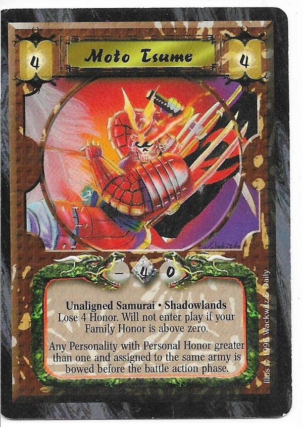 L5R : CLAN : UNALIGNED : Moto Tsume (Anvil of Despair R.C. (AoD)) - "FIXED REPRINT"