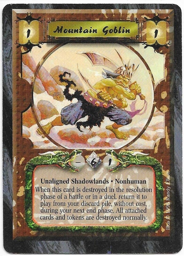 L5R : CLAN : UNALIGNED : Mountain Goblin (Anvil of Despair R.C. (AoD)) - "FIXED REPRINT"