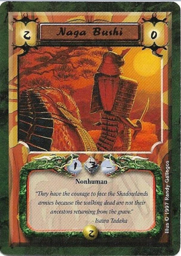 L5R : FOLLOWER : Naga Bushi (Crimson and Jade R.C. (CaJ)) - "FIXED REPRINT"