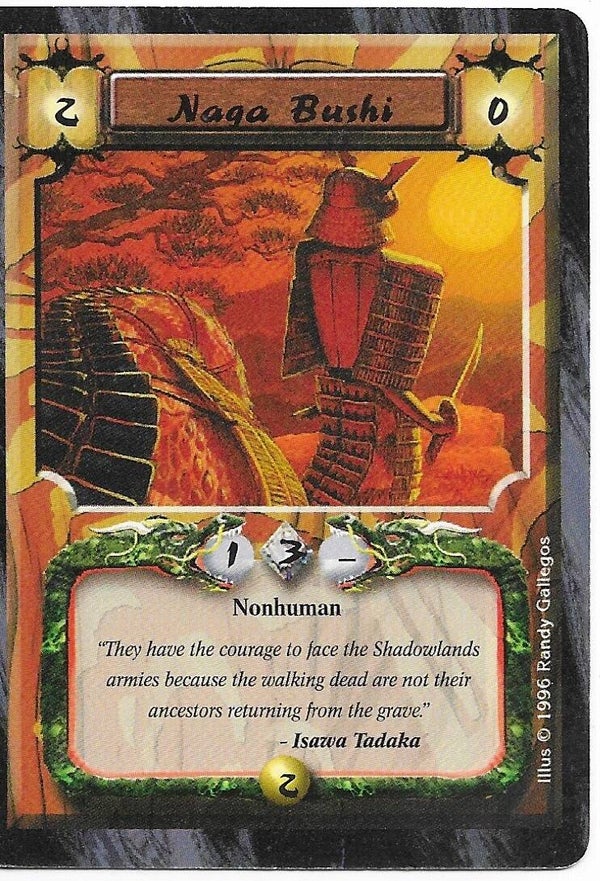 L5R : FOLLOWER : Naga Bushi (Anvil of Despair R.C. (AoD)) - "FIXED REPRINT"