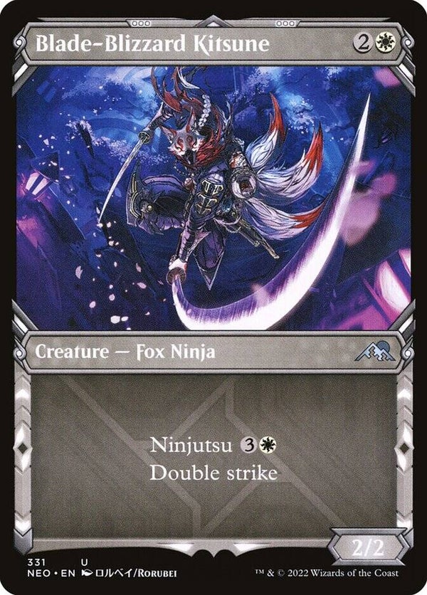 Magic : The Gathering (MTG) : Blade-Blizzard Kitsune (Kamigawa : Neon Dynasty (NEO)) (Extra : 331) - U