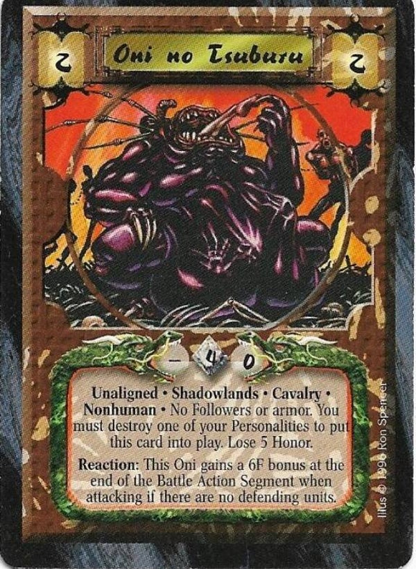 L5R : CLAN : UNALIGNED : Oni no Tsuburu (Tsuburu no Oni) (Anvil of Despair R.C. (AoD)) - "FIXED REPRINT"