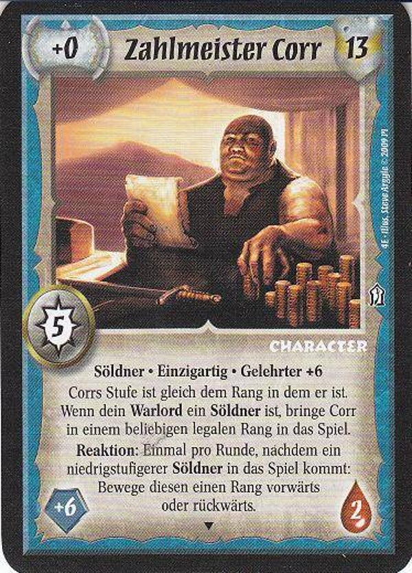 Warlord Saga of the Storm : Paymaster Corr (4E German version) - Promo