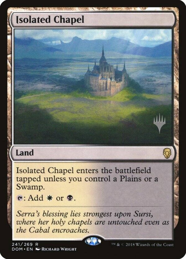 Magic : The Gathering (MTG) : Isolated Chapel - Promo : PL Logo (DOM) (BUT IN M20 BOOSTER)