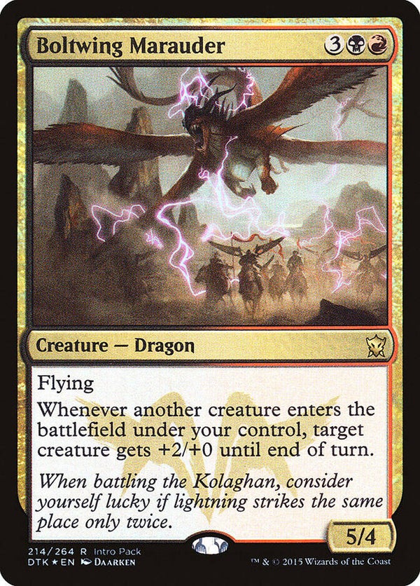 Magic : The Gathering (MTG) : Boltwing Marauder (V.2) - Promo: Intro Pack : Dragons Of Tarkir (DTK) A.A. - FOIL (SPLD-PLD)
