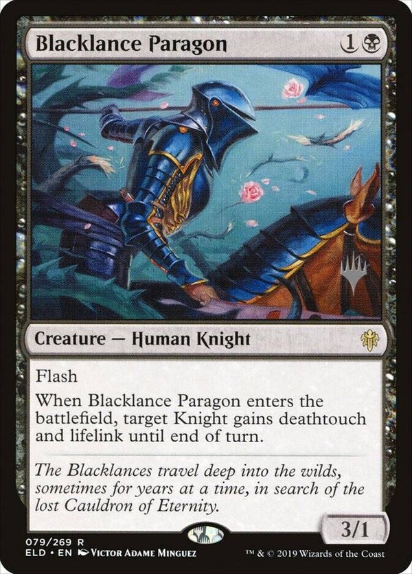Magic : The Gathering (MTG) : Blacklance Paragon (V.2) - Promo : PL Logo (ELD)