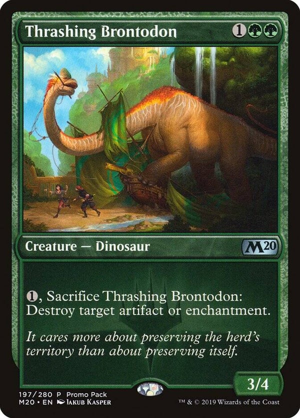 Magic : The Gathering (MTG) : Thrashing Brontodon - Promo : Pack (M20)