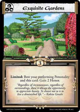 L5R : HOLDING : Exquisite Gardens - (Promo SOD (EE))
