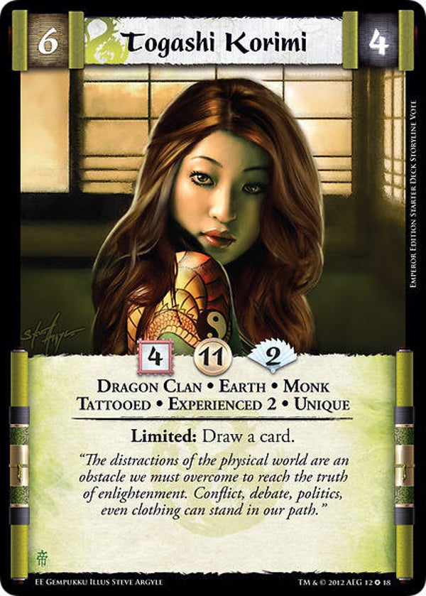 L5R : CLAN : DRAGON : Togashi Korimi • Expe 2 (EMPEROR GEMPUKKU) - FIXED (12/18)